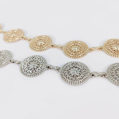 Boho Hollow Out Metal Round Chain Belt - Just The Fly Way