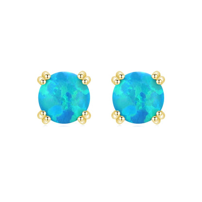 Fashionable, Bold and Beautiful DressMODIAN 925 Sterling Silver Fashion Stylish Natural Opal Stud Earrings For Women Girl Fine Jewelry Anniversary Gifts Accessories - Just The Fly Way