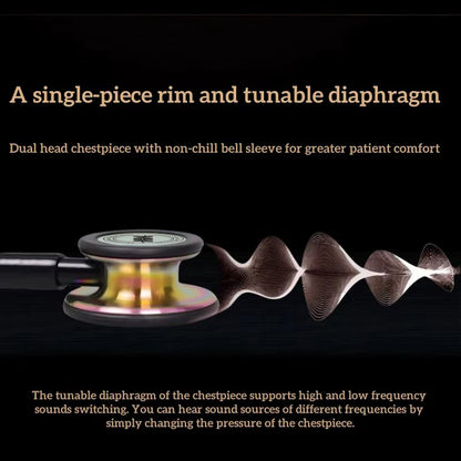 Fashionable, Bold and Beautiful DressMedical Double Sided Stethoscope Professional Portable Cardiology Stethoscope Medical Equipment Nurse Doctor Stethoscope