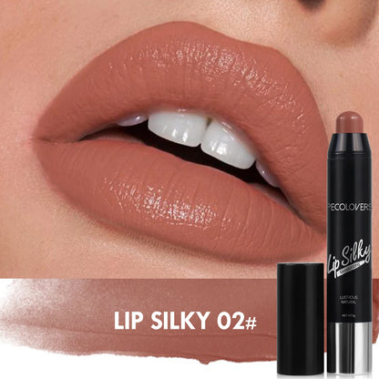 Fashionable, Bold and Beautiful DressMatte Lipstick Pencil Waterproof Long Lasting Non-Stick Cup Lip Stain Tint Cosmetic Nude Lipstick Pen Makeup Maquillage
