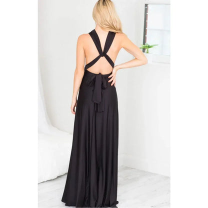 Fashionable, Bold and Beautiful DressWomen's Fashion V-neck Sleeveless Ankle-Length Slim Fit Bohemian Style Summer Maxi Dress