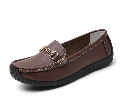 Fashionable, Bold and Beautiful DressWoman Shoes Leather Casual Shoes With Low Heels Loafers Women's Flats 2025 New Zapatos De Mujer Elegant Heel Footwear Women