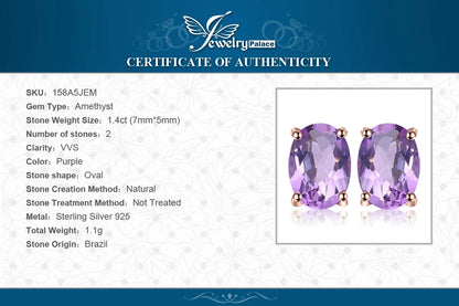 Fashionable, Bold and Beautiful DressJewelryPalace Rose Gold Yellow Gold Plated Oval Natural Amethyst Citrine Garnet Topaz Peridot 925 Sterling Silver Earrings Woman - Just The Fly Way