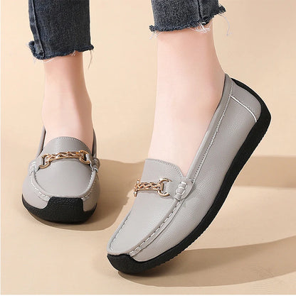 Fashionable, Bold and Beautiful DressWoman Shoes Leather Casual Shoes With Low Heels Loafers Women's Flats 2025 New Zapatos De Mujer Elegant Heel Footwear Women