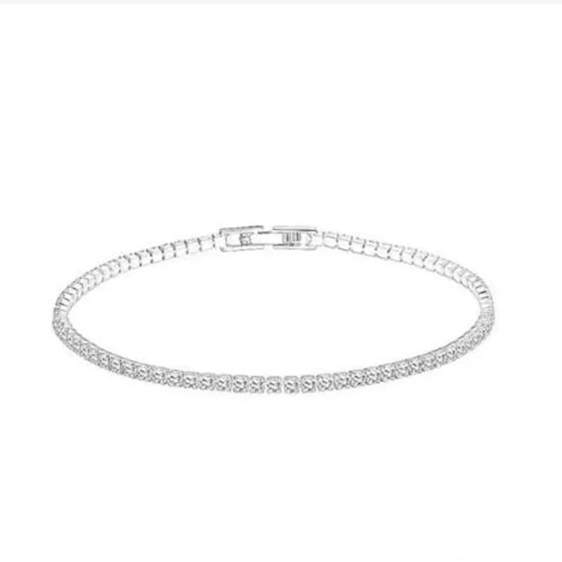 Solid 18K 14K Gold Moissanite Tennis Bracelet for Women D VVS1 Round 925 Sterling Silver Luxury Bracelet for Engagement - Just The Fly Way