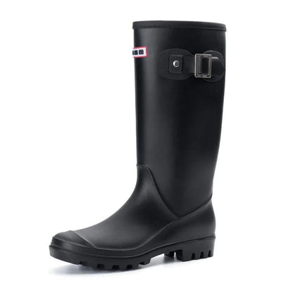 Women's Rain Boots, New Anti-slip, High Boots, Solid Color, Waterproof Footwear - Just The Fly Way