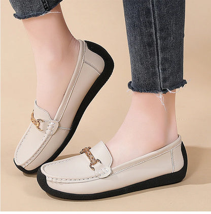 Fashionable, Bold and Beautiful DressWoman Shoes Leather Casual Shoes With Low Heels Loafers Women's Flats 2025 New Zapatos De Mujer Elegant Heel Footwear Women