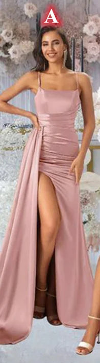 Variations of Rose Gold Spaghetti Strap Mermaid Style Dress with High Split up the Lower Skirt, with Long Length Party Dress by Rose Gold Spaghetti Strap Mermaid Style Dress with High Split up the Lower Skirt, with Long Length Party DressApparel & Accessories > Clothing > Dressesrose-gold-bridesmaid-dreses-pleat-mermaid-high-split-long-customized-spaghetti-straps-sheath-maid-of-honor-wedding-party-dressDress