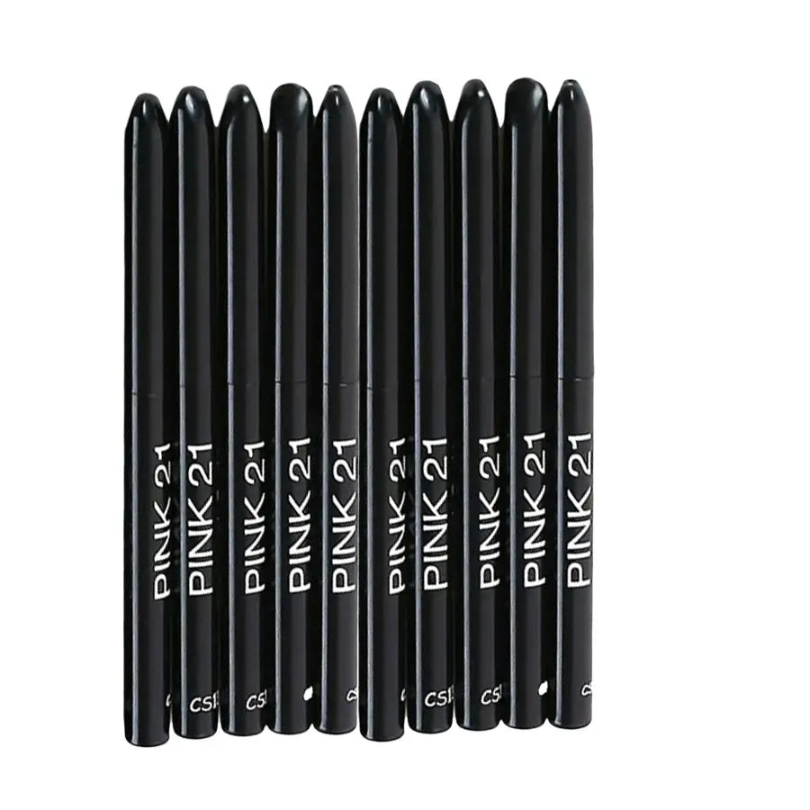 10Pcs Long-Lasting Black Eyeliner Pencils -Waterproof, Sweatproof and Smudge-Proof with Easy Twist Eyeliner Pencils - Just The Fly Way