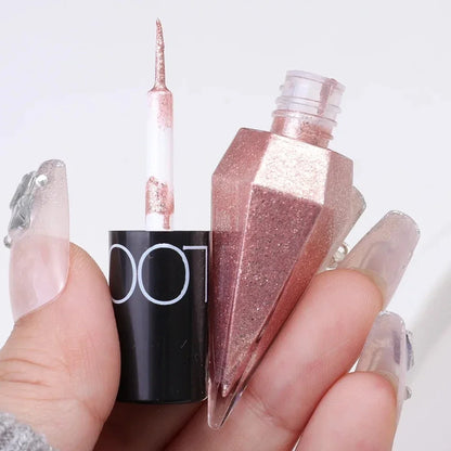 Fashionable, Bold and Beautiful DressDiamond Shiny Eye Liners Eyeshadow Waterproof Silver Rose Gold Color Glitter Sequins Eyeliner Eye Shadow Makeup Beauty Cosmetics