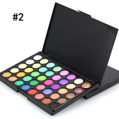 Fashionable, Bold and Beautiful Dress40/74/78 Colors Glitter Eyeshadow Palette Matte Waterproof Long Lasting Pressed Powder Cosmetics Kit  Fashion Women MakeUp Tools