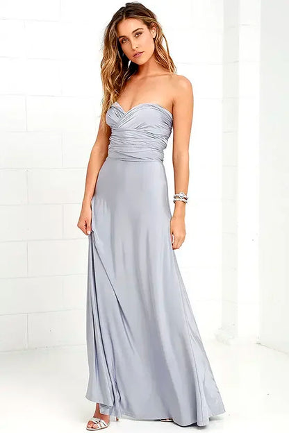 Fashionable, Bold and Beautiful DressWomen's Fashion V-neck Sleeveless Ankle-Length Slim Fit Bohemian Style Summer Maxi Dress