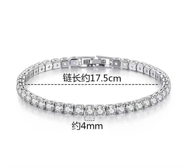 Solid 18K 14K Gold Moissanite Tennis Bracelet for Women D VVS1 Round 925 Sterling Silver Luxury Bracelet for Engagement - Just The Fly Way
