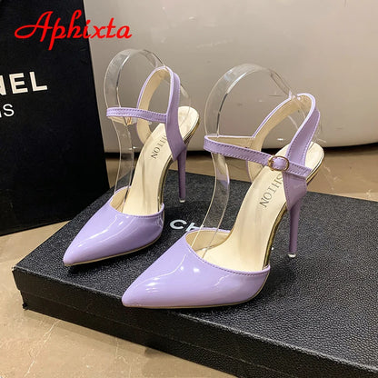 Fashionable, Bold and Beautiful DressWomen's Aphixta 12cm Super High Stiletto Heels Ankle Strap Sandals Pointed Toe Party Heels : Extended Sizes