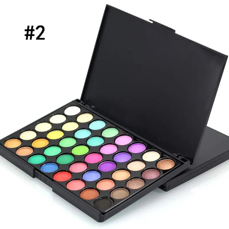 Fashionable, Bold and Beautiful Dress40/74/78 Colors Glitter Eyeshadow Palette Matte Waterproof Long Lasting Pressed Powder Cosmetics Kit  Fashion Women MakeUp Tools