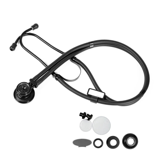 Fashionable, Bold and Beautiful DressClassic Black Doctor Cardiology Professional Estetoscopio Dual Head Nurse Cute Stethoscope Medical Equipment Health Devices