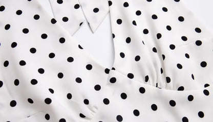 Bold and Sassy Retro Polka Dot Halter Maxi Dress - Just The Fly Way