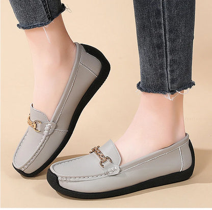 Fashionable, Bold and Beautiful DressWoman Shoes Leather Casual Shoes With Low Heels Loafers Women's Flats 2025 New Zapatos De Mujer Elegant Heel Footwear Women