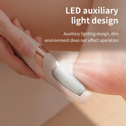 Automatic Foot Callus Rubbing Pedicure Rough Skin Remover for Feet and has a Rechargeable Battery.