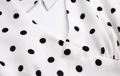 Bold and Sassy Retro Polka Dot Halter Maxi Dress - Just The Fly Way