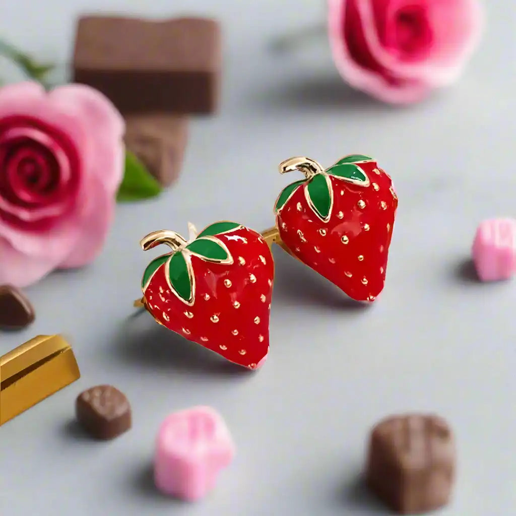 Adorable Set of Strawberry Earrings - Just The Fly Way