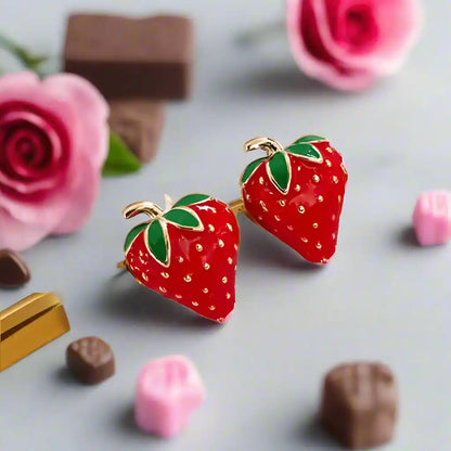 Adorable Set of Strawberry Earrings - Just The Fly Way