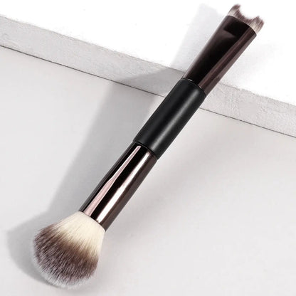 Fashionable, Bold and Beautiful DressMAANGE Nose Contour U-Shaped Makeup Brush for Sculpting And Defining Double Head Foundation Highlighter Brush Nose Shadow Brush