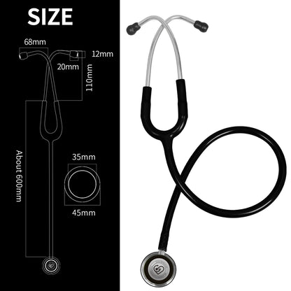 Fashionable, Bold and Beautiful DressMedical Double Sided Stethoscope Professional Portable Cardiology Stethoscope Medical Equipment Nurse Doctor Stethoscope