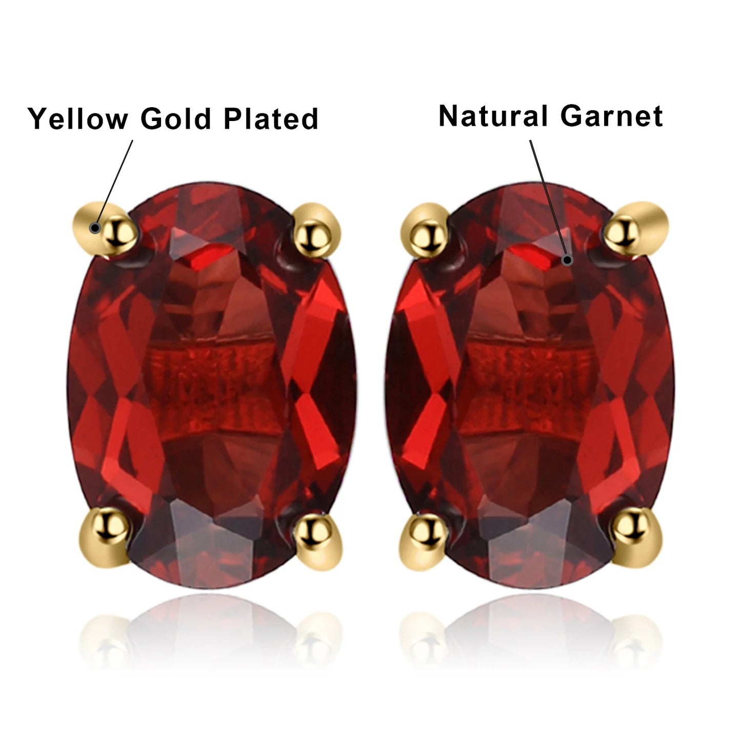 Fashionable, Bold and Beautiful DressJewelryPalace Rose Gold Yellow Gold Plated Oval Natural Amethyst Citrine Garnet Topaz Peridot 925 Sterling Silver Earrings Woman - Just The Fly Way