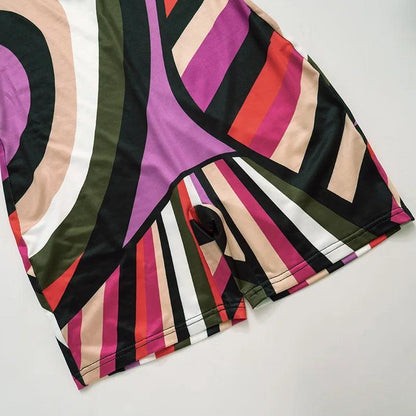 Multicolor Printed Off Shoulder Shorts Romper - Just The Fly Way