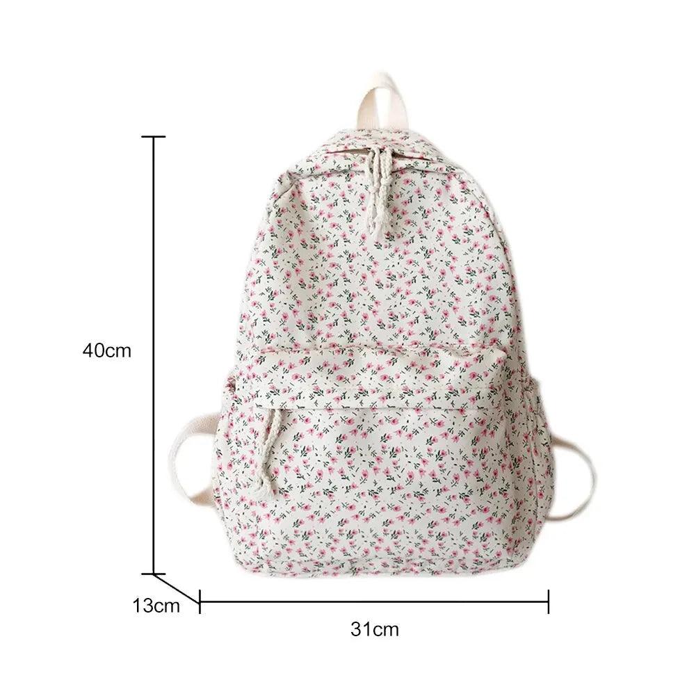 Floral White School Bags - Just The Fly Way