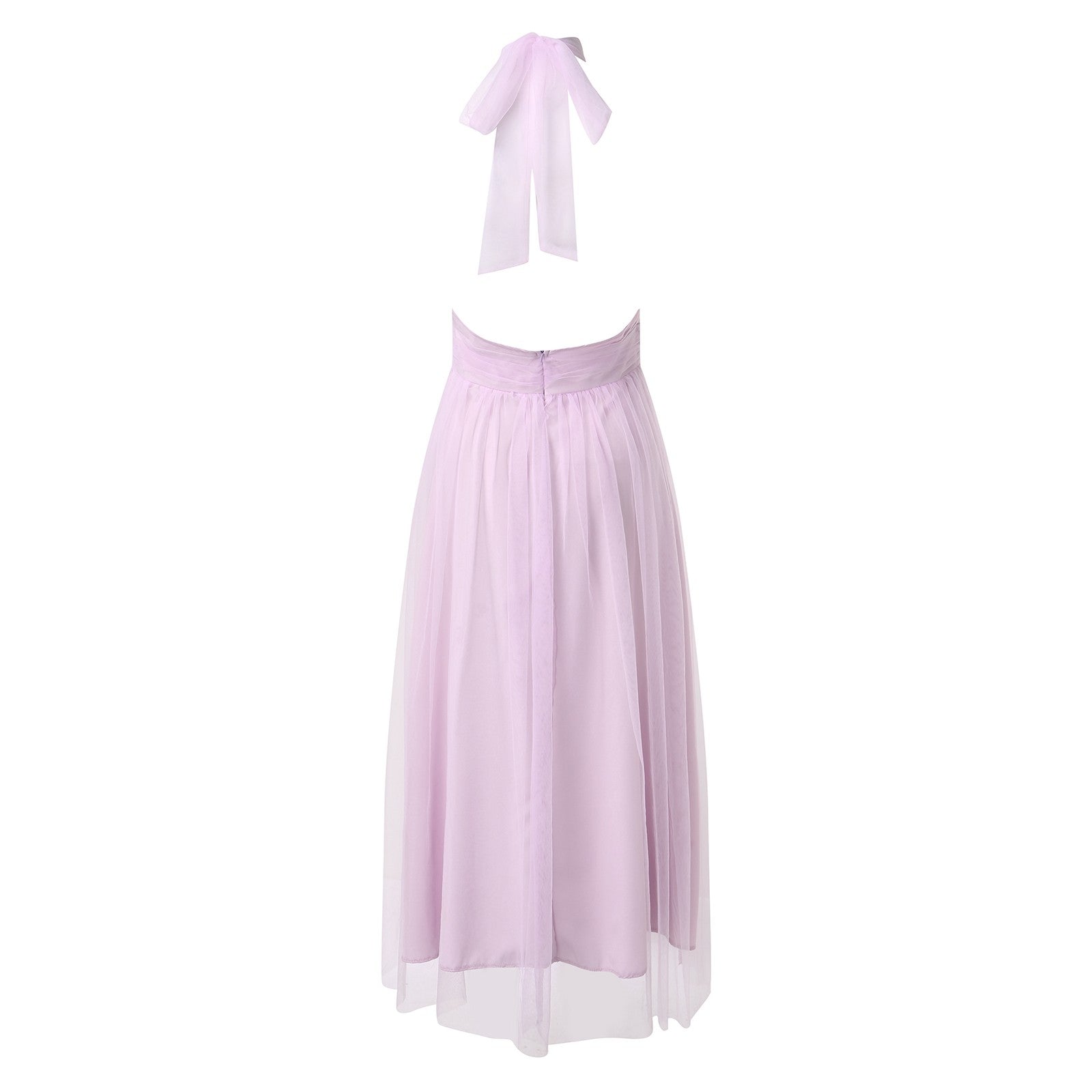 Sexy Halter Holiday Party Dress Women Off Shoulder Mesh Backless Pleated Dress White Vestidos Formal Wedding Gown Long Dress - Just The Fly Way