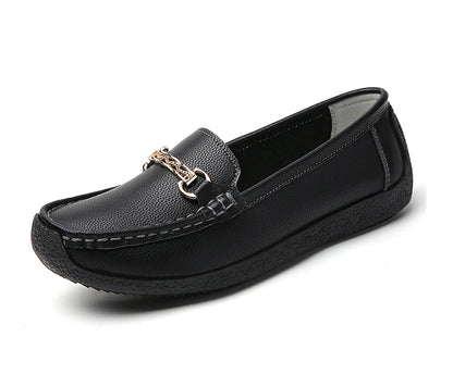 Fashionable, Bold and Beautiful DressWoman Shoes Leather Casual Shoes With Low Heels Loafers Women's Flats 2025 New Zapatos De Mujer Elegant Heel Footwear Women