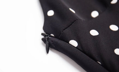 Bold and Sassy Retro Polka Dot Halter Maxi Dress - Just The Fly Way