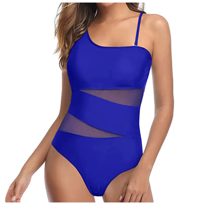 Stylish Women's Two-Piece Swimsuit: New Solid Color Bikini with Hollow Design and European High-Waisted Bottoms - Just The Fly Way