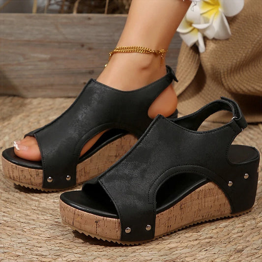 Fashionable, Bold and Beautiful DressWomen's Sandals High Heels Sandals With Wedges Shoes Woman Platform Sandals Summer Peep Toe Heeled Slippers Sandalias De Mujer