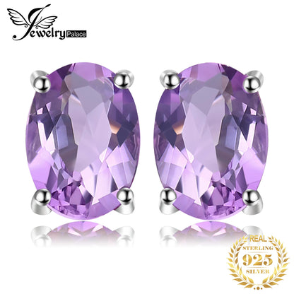 Fashionable, Bold and Beautiful DressJewelryPalace Rose Gold Yellow Gold Plated Oval Natural Amethyst Citrine Garnet Topaz Peridot 925 Sterling Silver Earrings Woman - Just The Fly Way
