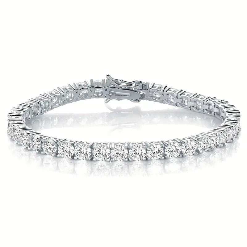 Shine On Bracelet - 925 Silver Plated & 18K Gold Zircon Tennis Bracelet for Men & Women - Just The Fly Way