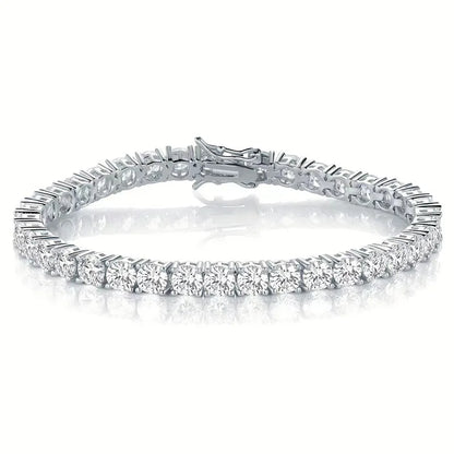 Shine On Bracelet - 925 Silver Plated & 18K Gold Zircon Tennis Bracelet for Men & Women - Just The Fly Way