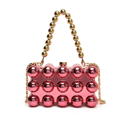 Acrylic Clutch Purse For Women Bubble Crossbody Purse Detachable Strap Square Handbag Wedding Prom Party Leisure Shopping Bag - Just The Fly Way