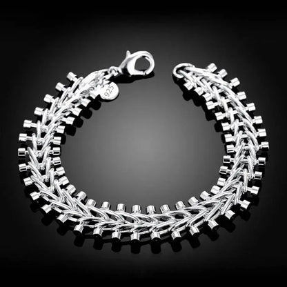 Shine On Sterling Silver Chain Bracelet for Men & Women - Perfect for Parties, Gifts & Weddings - Just The Fly Way