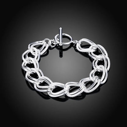 Shine On Sterling Silver Chain Bracelet for Men & Women - Perfect for Parties, Gifts & Weddings - Just The Fly Way