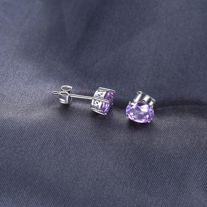 Fashionable, Bold and Beautiful DressJewelryPalace Rose Gold Yellow Gold Plated Oval Natural Amethyst Citrine Garnet Topaz Peridot 925 Sterling Silver Earrings Woman - Just The Fly Way