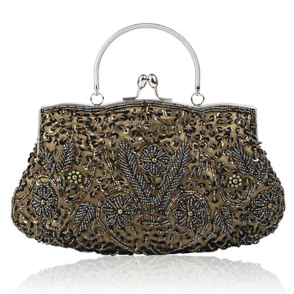 Evening Party Clutch Bag Small Totes Mini Wallets Women's Handbag Exquisite Ladies Beaded Embroidered Wedding Party Handbag - Just The Fly Way