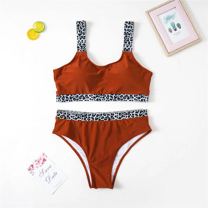 0XL - 4XL Splicing Bikini Plus Size Large Size Swimwear Women Swimsuit Female Two-pieces Bikini set Bather Bathing Suit V3785B - Just The Fly Way