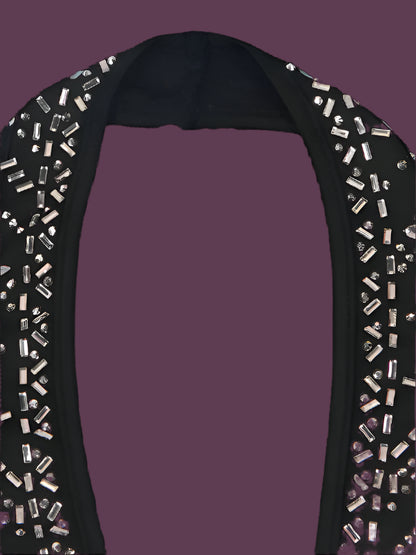 Shine Like A Star With This Elegant Deep-plunge Halter Romper - Just The Fly Way