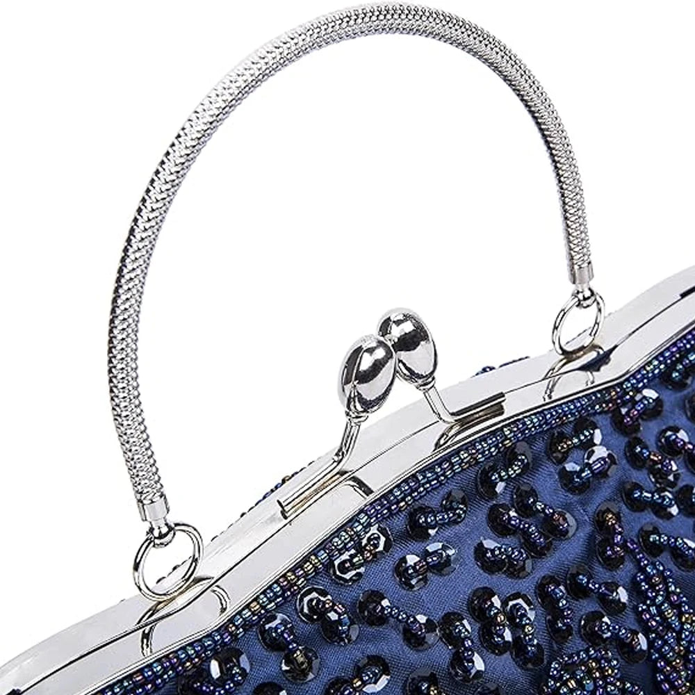 Fashion Retro Women Evening Bags Beaded Ladies Clutch Purse Shoulder Chain Wedding Party Women's Handbag Purses and Handbags - Just The Fly Way
