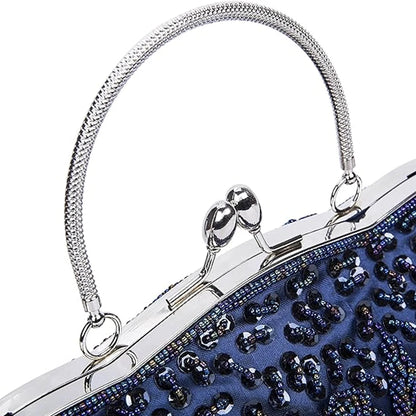 Fashion Retro Women Evening Bags Beaded Ladies Clutch Purse Shoulder Chain Wedding Party Women's Handbag Purses and Handbags - Just The Fly Way