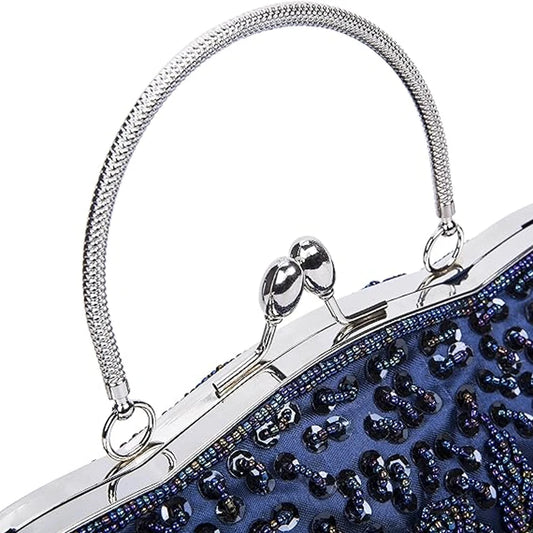 Fashionable, Bold and Beautiful DressFashion Retro Women Evening Bags Beaded Ladies Clutch Purse Shoulder Chain Wedding Party Women's Handbag Purses and Handbags - Just The Fly Way