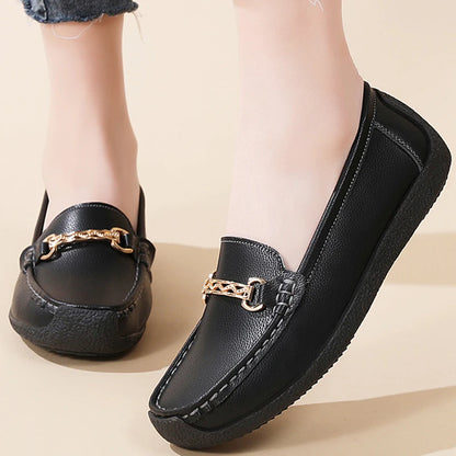 Fashionable, Bold and Beautiful DressWoman Shoes Leather Casual Shoes With Low Heels Loafers Women's Flats 2025 New Zapatos De Mujer Elegant Heel Footwear Women